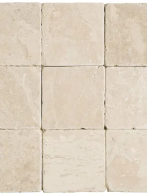 Cegiełki Marmurowe Queen Beige Bębnowane 10x10x1 cm