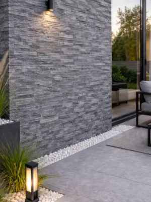 Panel ścienny Marmur Stackstone Crystal Black 10x36x0,8-1,3 cm