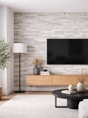 Panel ścienny Marmur Stackstone Stormy Grey 10x36x0,8-1,3 cm