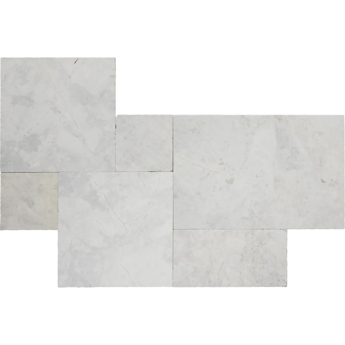 Płytki Marmurowe Royal White bębnowane komplet 0,742 m2