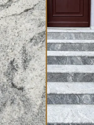 Stopień granitowy Royal Juparana płomieniowany 150x33x2 cm