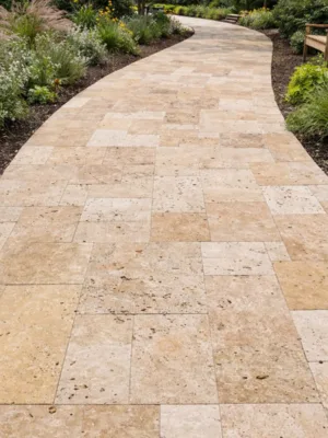 Płytki Trawertyn Classic bębnowany komplet 0,742 m2 grubość 3 cm