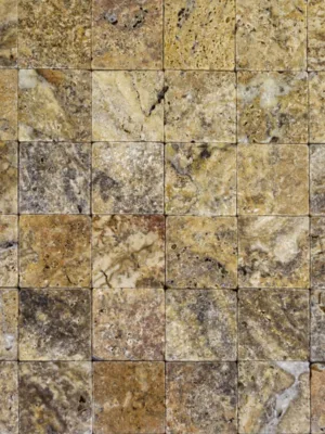 Płytki Trawertyn Scabos bębnowany 10x10x1 cm
