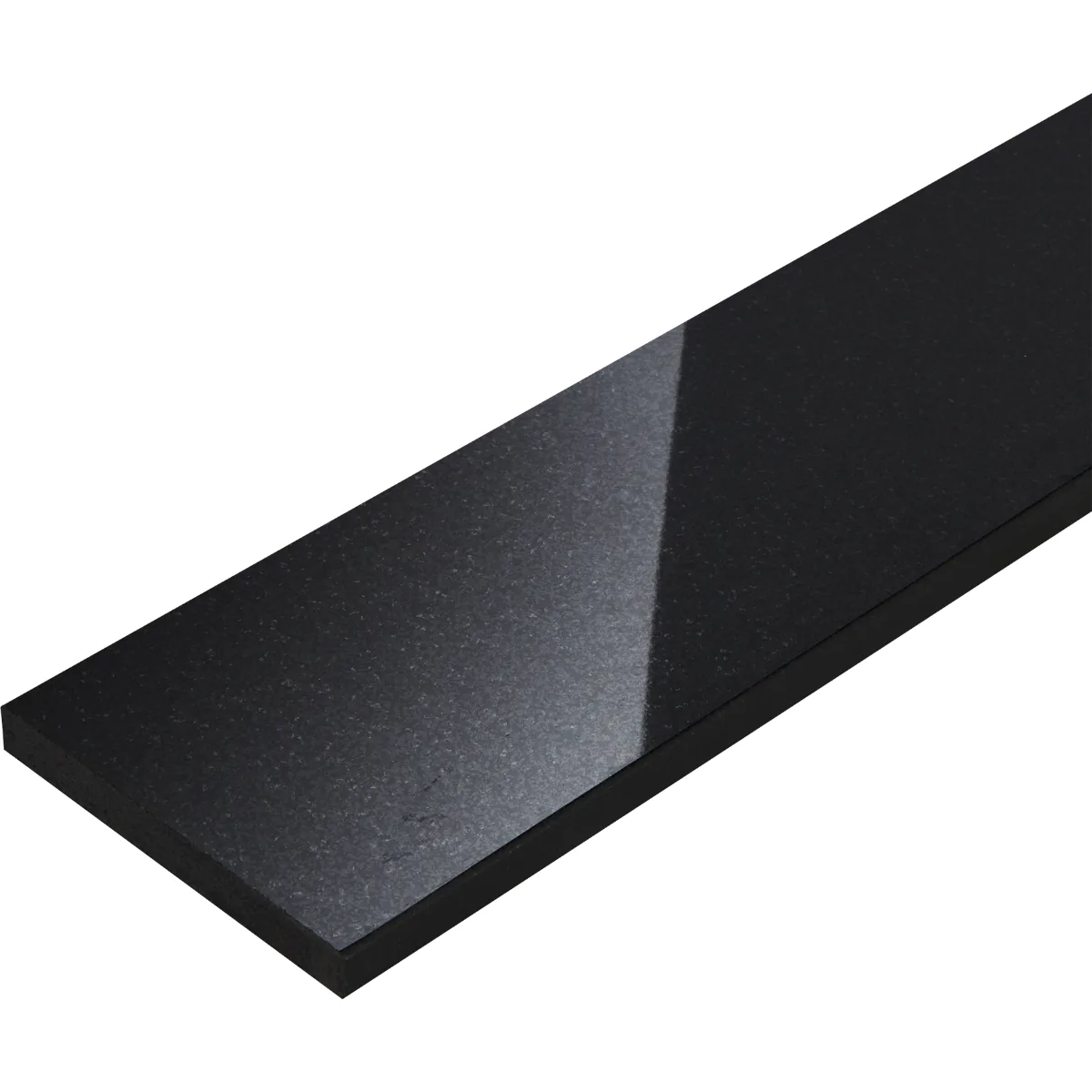 Podstopień granitowy Absolute Black polerowany 150x16,5x2 cm