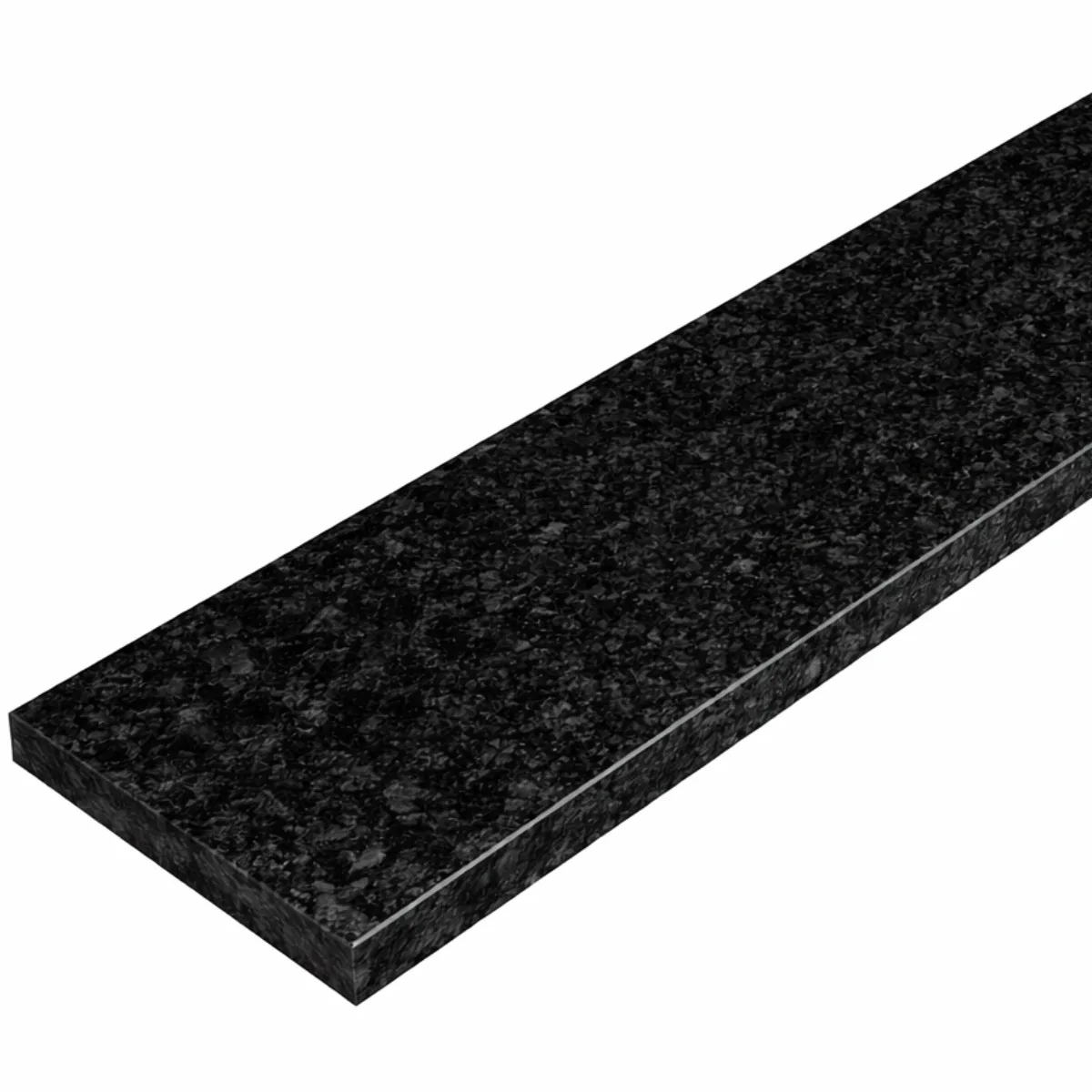 Podstopień granitowy Angola Black polerowany 150x16,5x2 cm