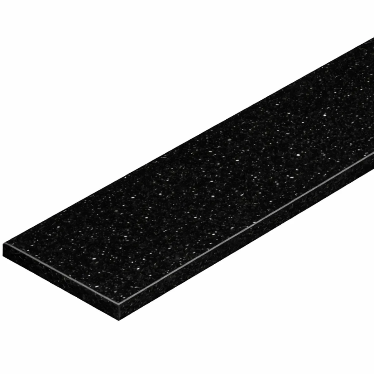 Podstopień granitowy Black Galaxy polerowany 150x16,5x2 cm