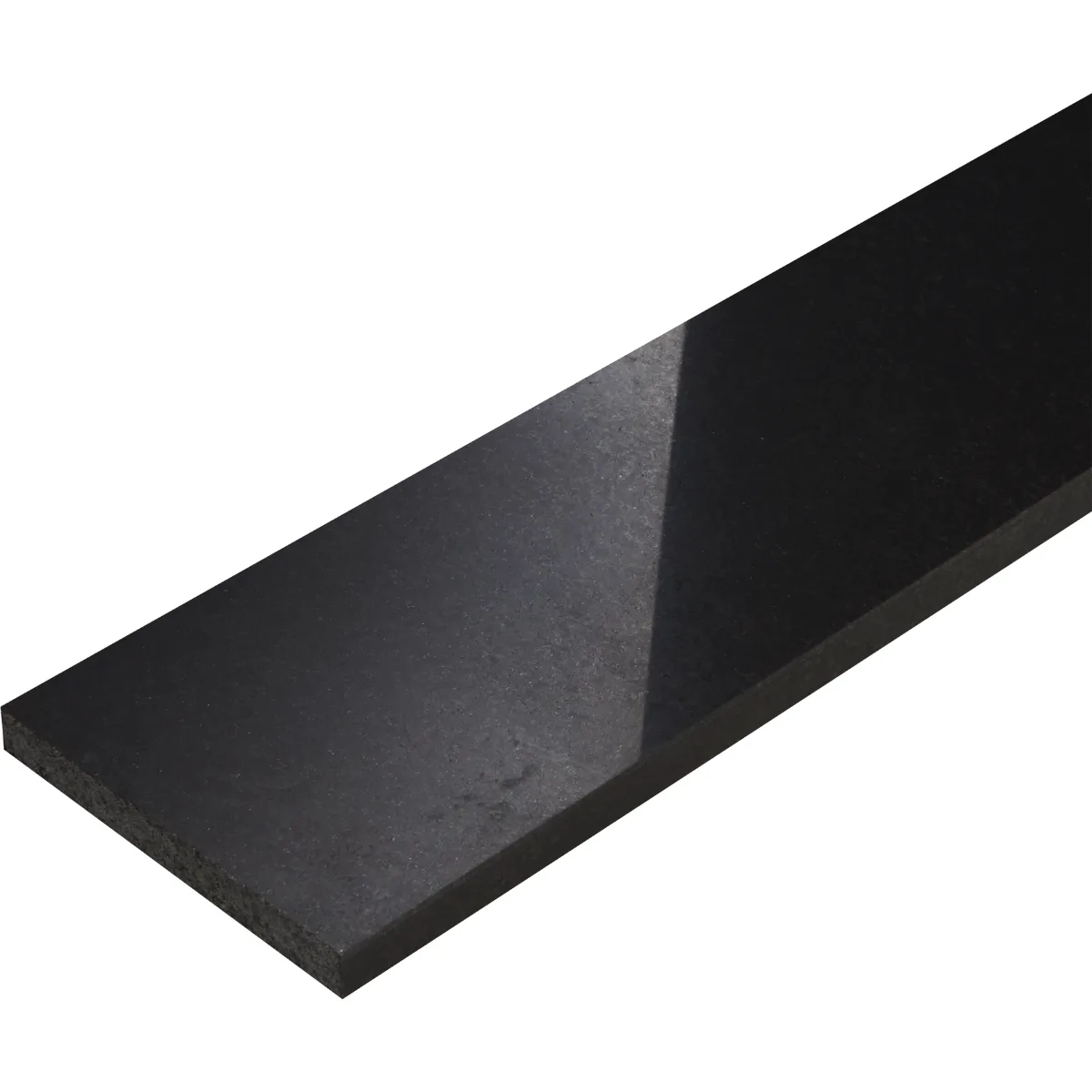 Podstopień granitowy G684 Black Pearl polerowany 150x16,5x2 cm
