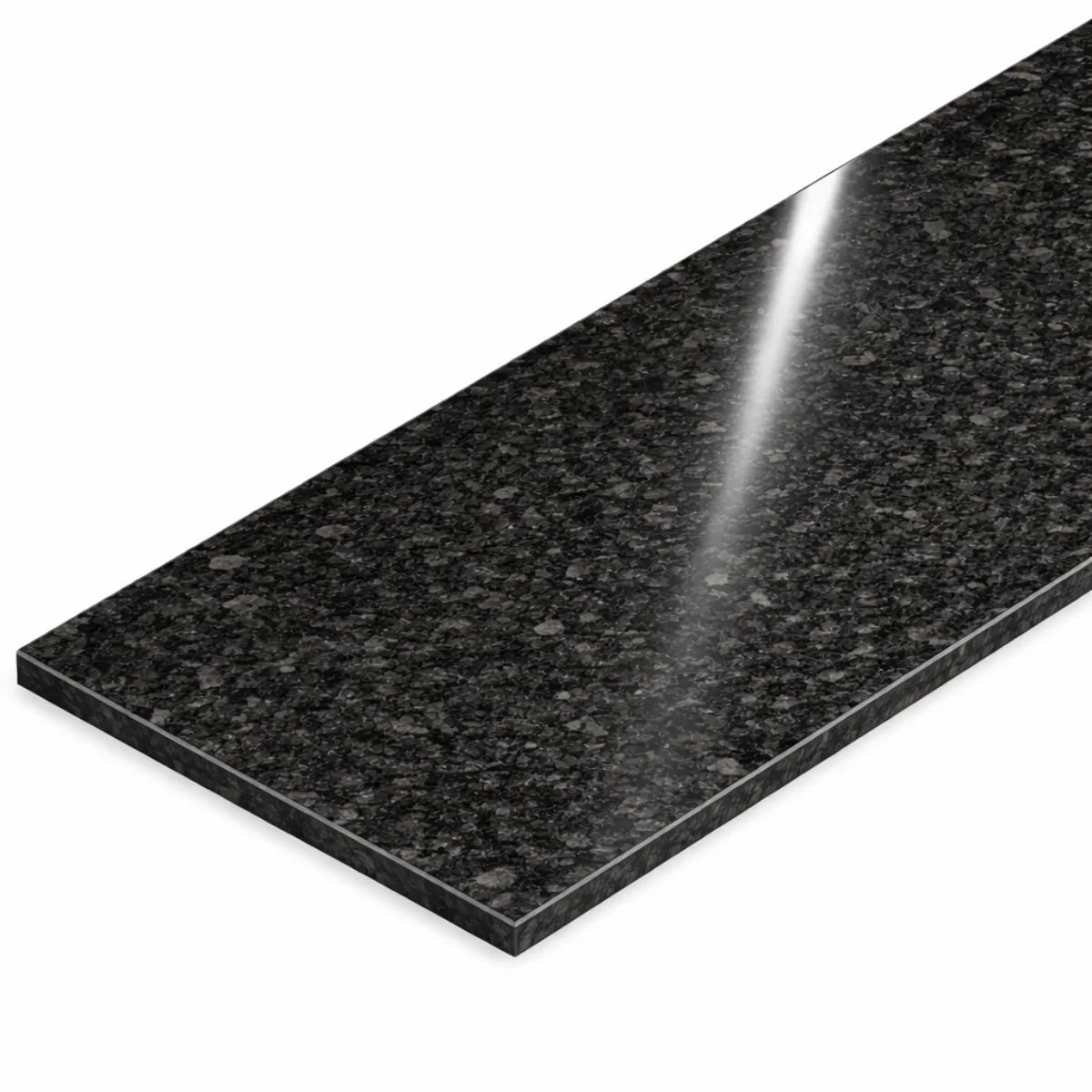 Stopień granitowy Angola Black polerowany 150x33x2 cm