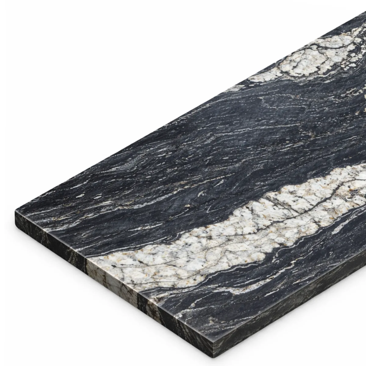 Stopień granitowy Black Forest szczotkowany 150x33x2 cm