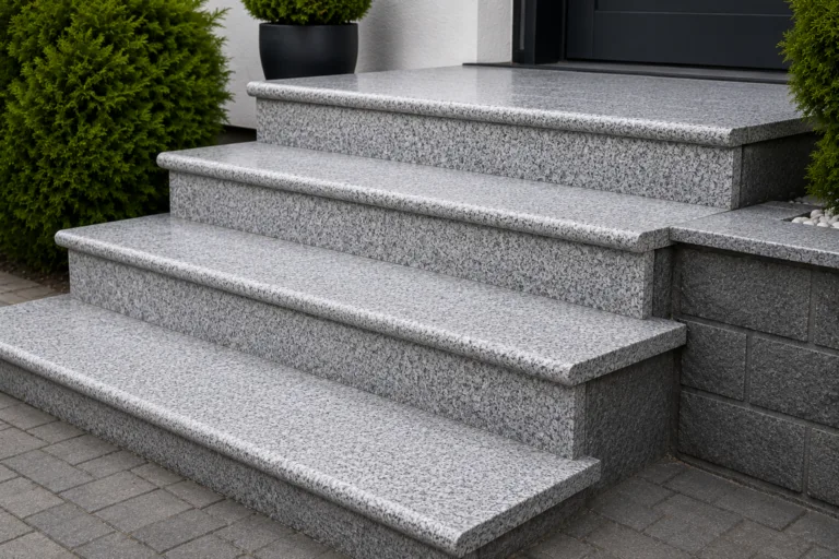 Stopnie granitowe bullnose G603 — wymiary, montaż, zastosowanie